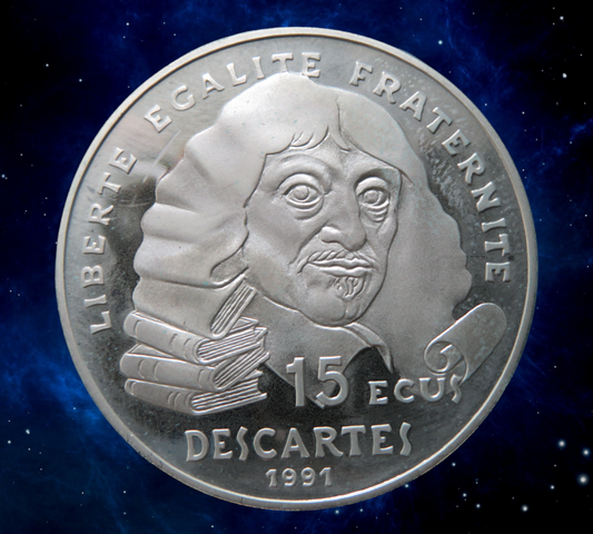 FRANCE - 100 Francs / 15 Ecus Proof Descartes 1991
