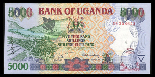 OUGANDA - UGANDA - 5000 Shillings 2002 P.40b SPL+ / AU+