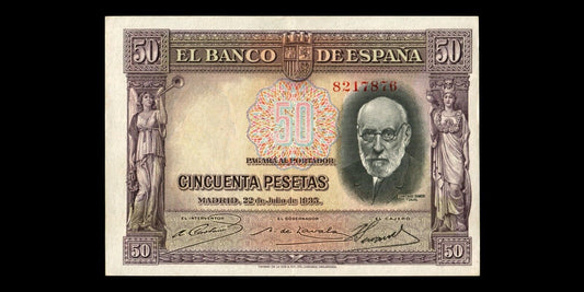 ESPAGNE - SPAIN - 50 Pesetas 1935 P.88  SUP / XF