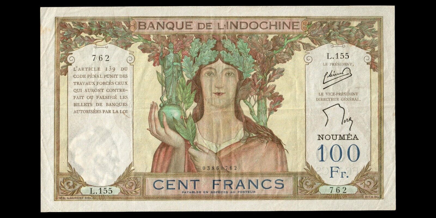 NOUVELLE CALÉDONIE - NEW CALEDONIA - 100 Francs (1957) P.42d TTB / VF