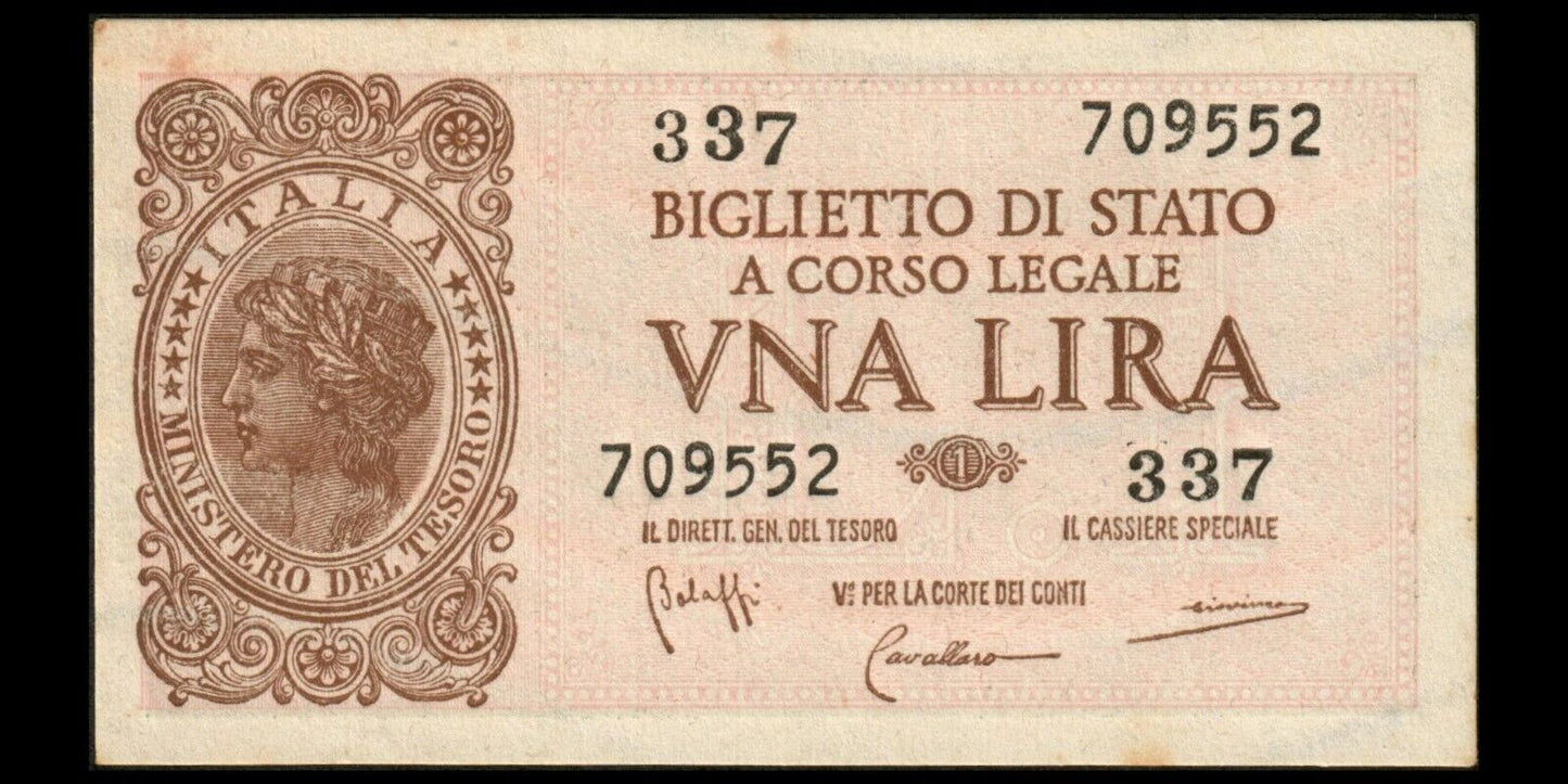 ITALIE - ITALY - 1 Lira 1944 P.29b SPL / AU