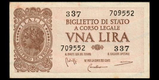 ITALIE - ITALY - 1 Lira 1944 P.29b SPL / AU