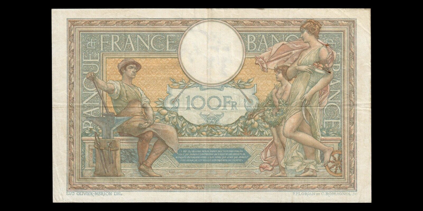 FRANCE - 100 Francs Merson 1926 F.24.06, P.78b TTB / VF