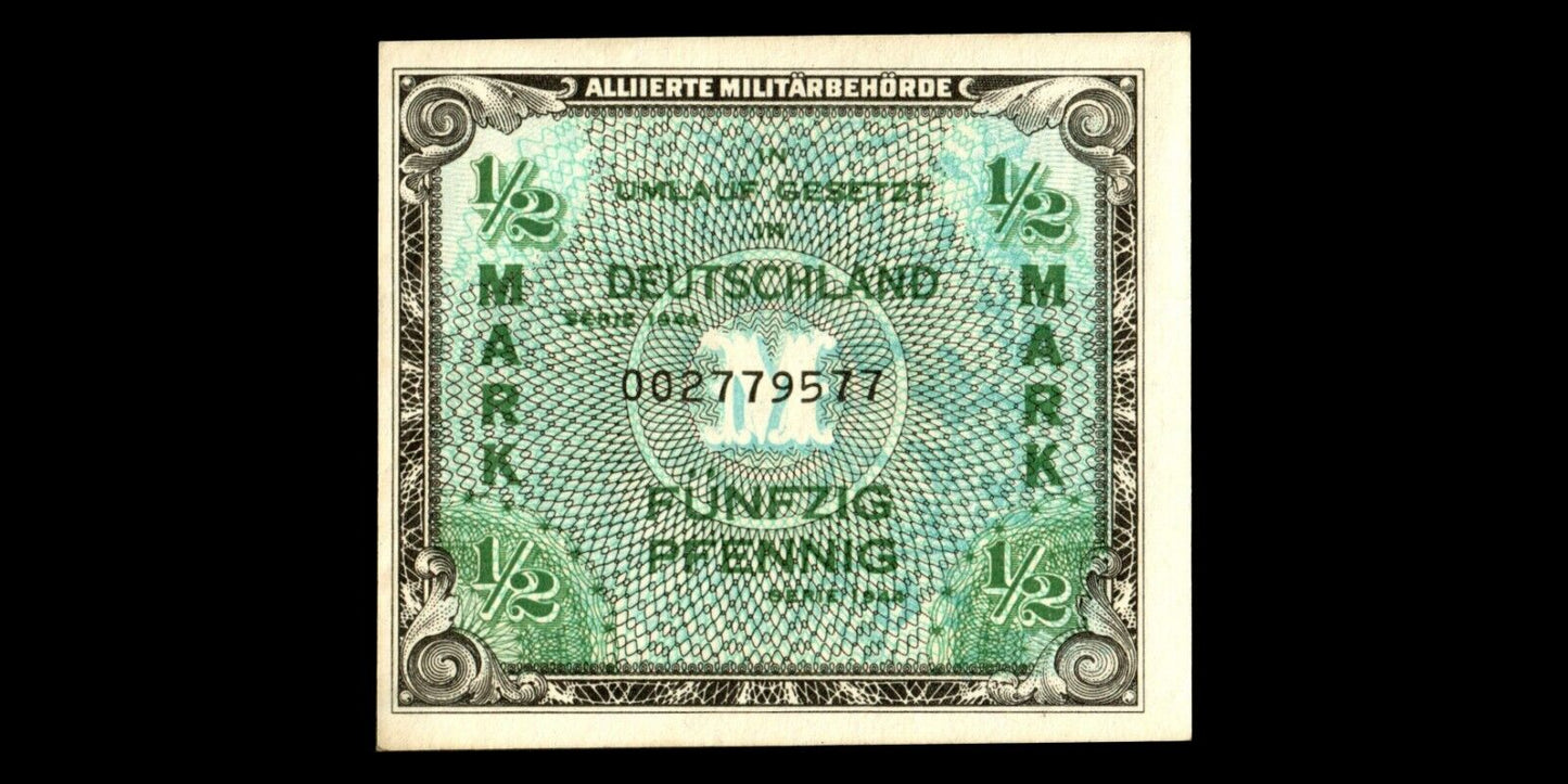 ALLEMAGNE - GERMANY - 1/2 Mark 1944 P.191a SPL / AU