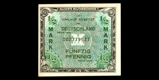 ALLEMAGNE - GERMANY - 1/2 Mark 1944 P.191a SPL / AU