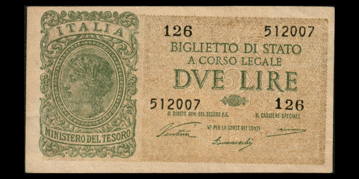 ITALIE - ITALY - 2 Lire 1944 P.30a SUP / XF