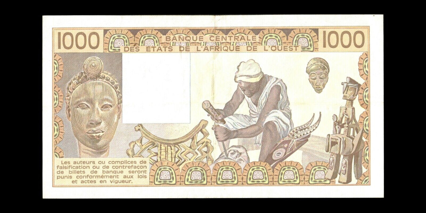 AFRIQUE OUEST - WEST AFRICAN STATES, SENEGAL - 1000 Francs 1985 P.707Kf TTB / VF