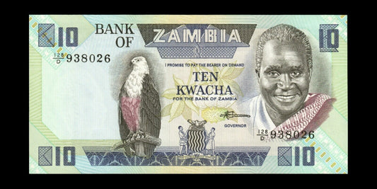 ZAMBIE - ZAMBIA - 10 Kwacha (1980-1988) P.26e NEUF / UNC