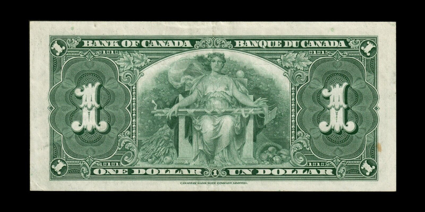 CANADA - 1 Dollar 1937 P.58e, BC-21d Coyne & Towers TTB+ / VF+